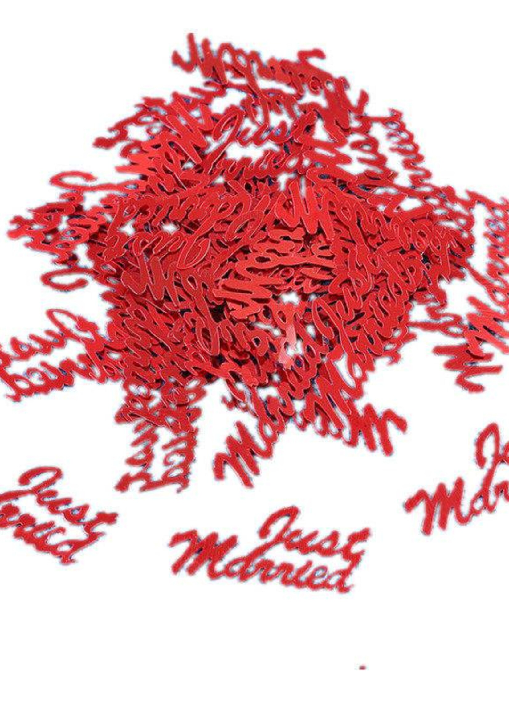 PaCaZa PaCaZa - Confetti - Just Married - Rood - 350 stuks - Bruiloft Decoratie