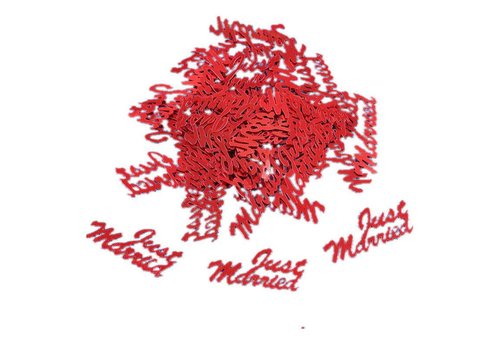 Confetti - Just Married - Rood - 350 stuks 