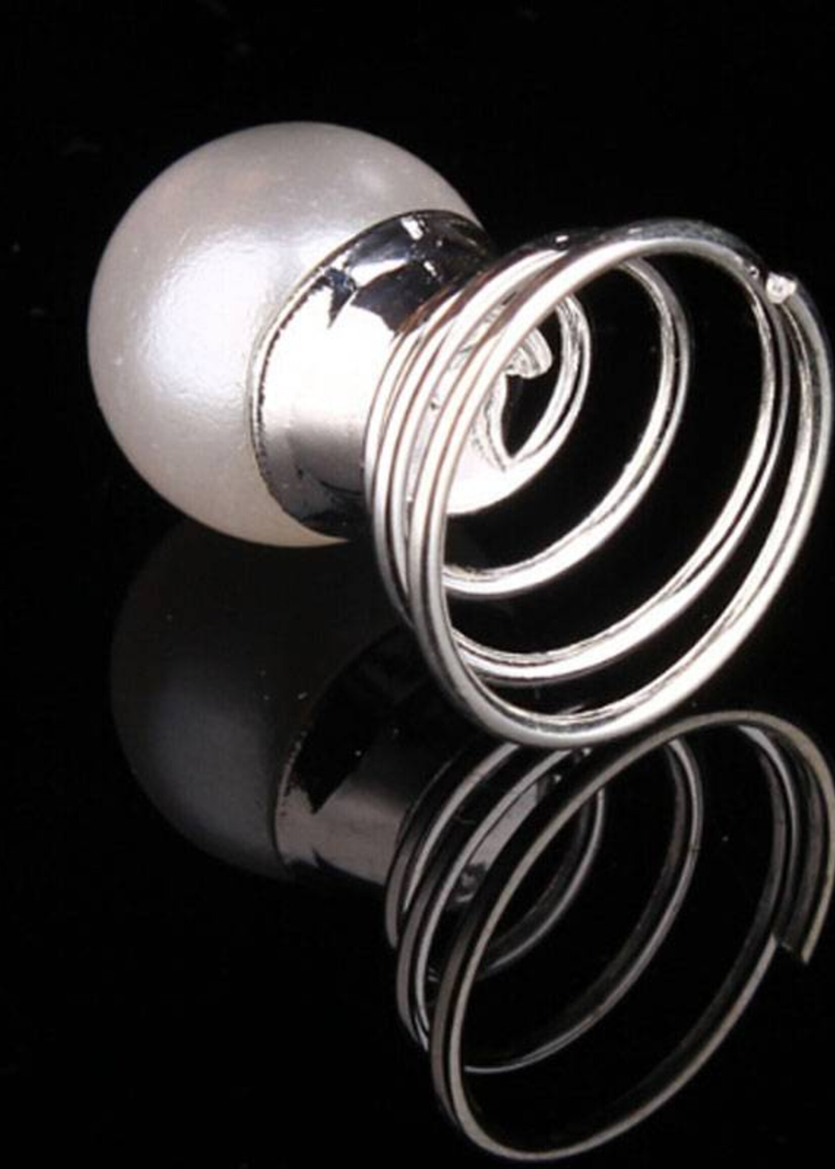PaCaZa PaCaZa - Ivoorkleurige Parel Curlies - 6 stuks - Elegante Bruidsaccessoire