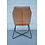 Marbella est une chaise de salle à manger robuste avec un pied transversal en métal à revêtement en poudre noir.