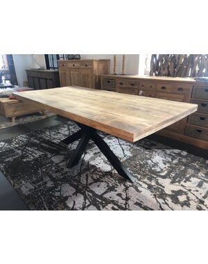 Teak-One Table de salle à manger en bois de manguier « pieds d'araignée »