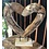 Teak-One Wooden statue heart  45 cm.