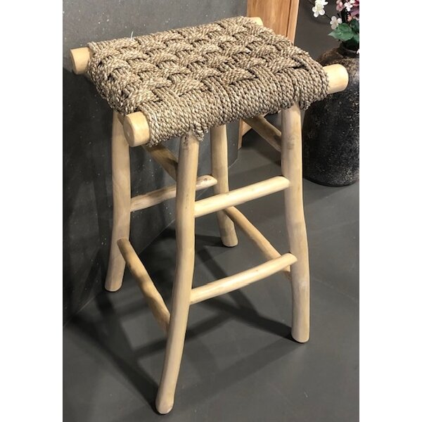 Teak-One Bar stool branch   45 cm x 34 cm h=75 cm in naturel wood