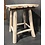 Teak-One Stool square 30 x 30 x 45 cm in natural wood