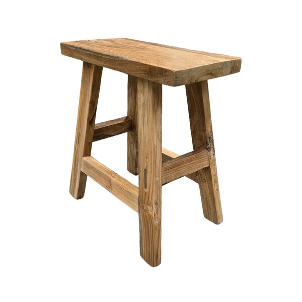 Tabouret rectangulaire rustique
