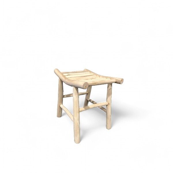 Teak-One Stool u shape 35 x 30 x 45 cm in natural wood