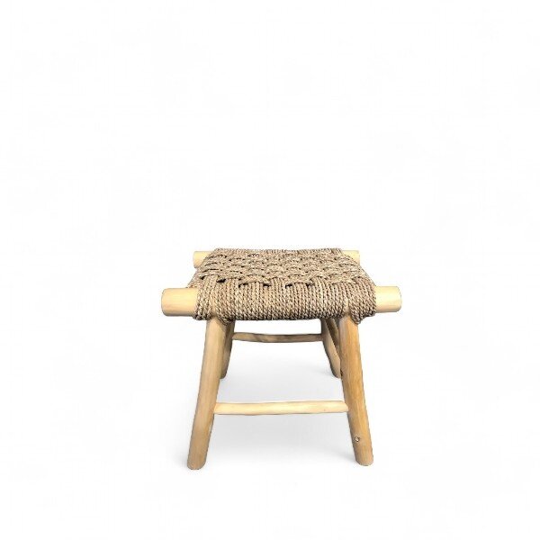 Teak-One Stool branch   45 cm x 34 cm h=45 cm in naturel wood