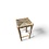 Teak-One Tabouret de bar « jonc de mer » 35 x 35 x 65 cm en bois naturel