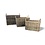 Paniers rectangulaires, ensemble de 3+ roues, Jutte