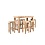 Table de bar Teck - Rectangulaire - 140x80x105 cm.