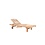 Bain de soleil monoposition avec table coulissante