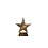 Teak-One Statue "CLOSED STAR" en bois étoile  H 45 cm.