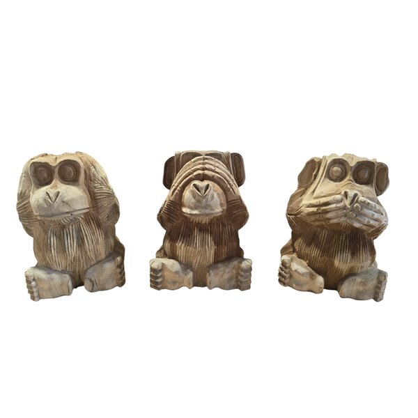 ensemble de 3 singes