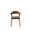 Chaise de coiffeuse en teck et osier