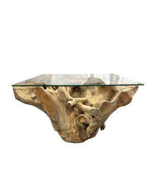  Table basse carrée en verre