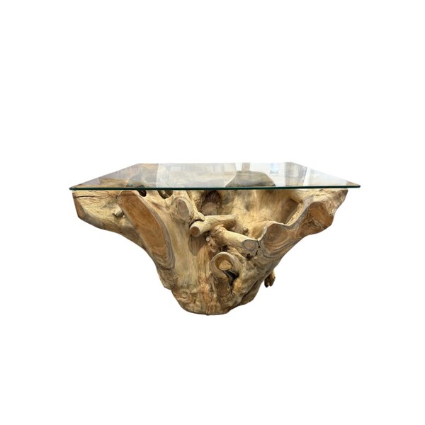 Table basse carrée en verre