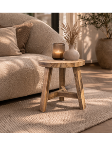 Teak-One Round stool