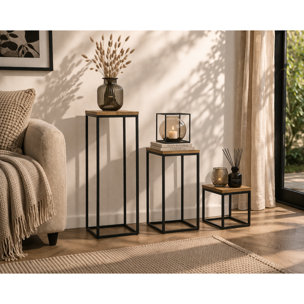 Teak-One Rustic slim pedestal