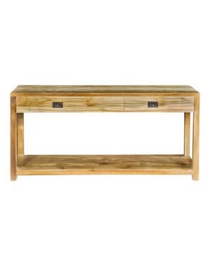  Console tafel in teak met 2 schuiven