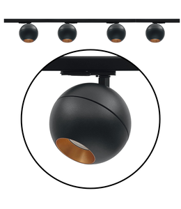 1-fase set 4 meter  -  GLOBE GU10 ZWART