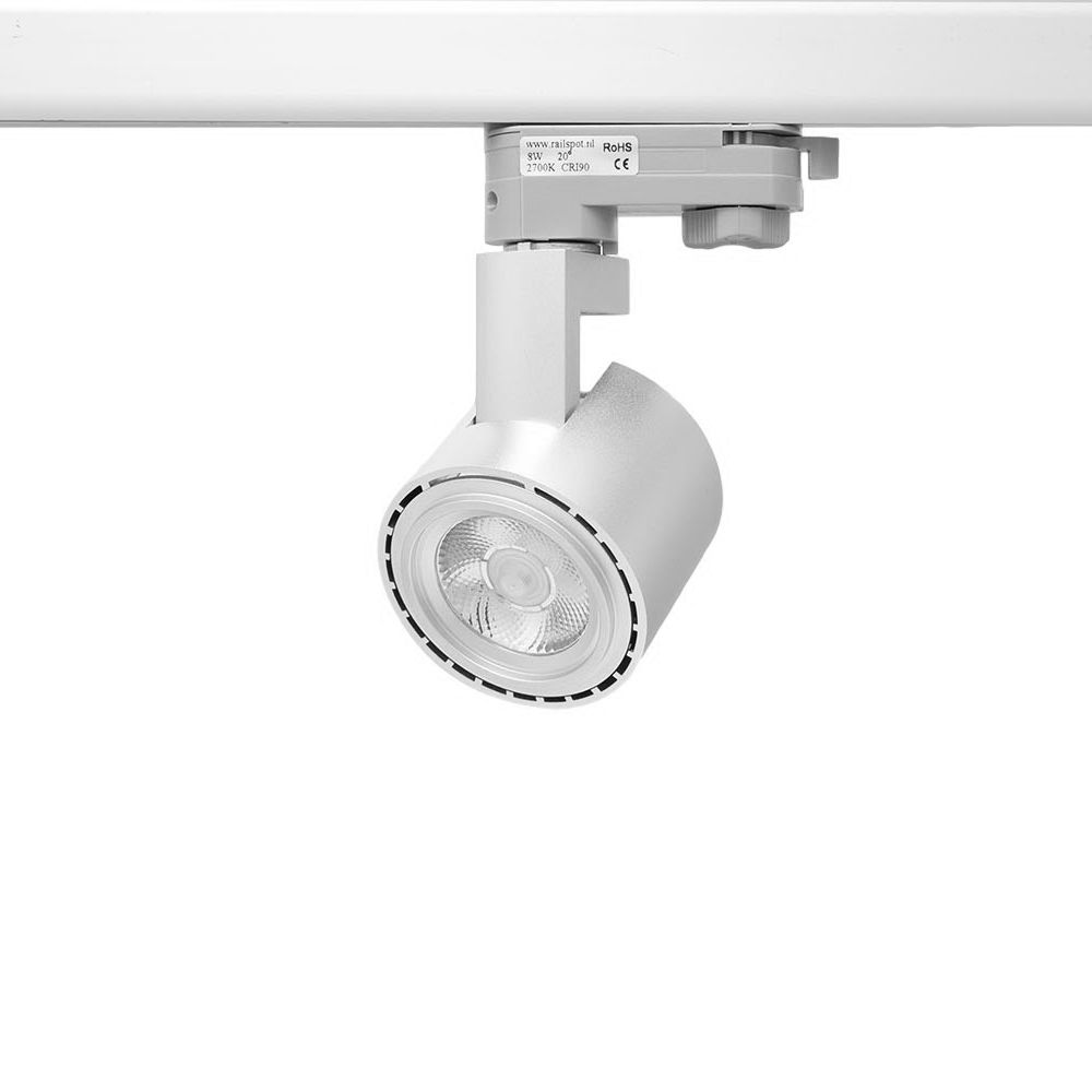 Professionele LED rail spot voor 3fase verlichting rail of spanningsrail Railspot.nl