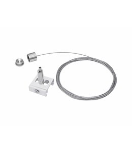 3f rail wit - ophangset staaldraad