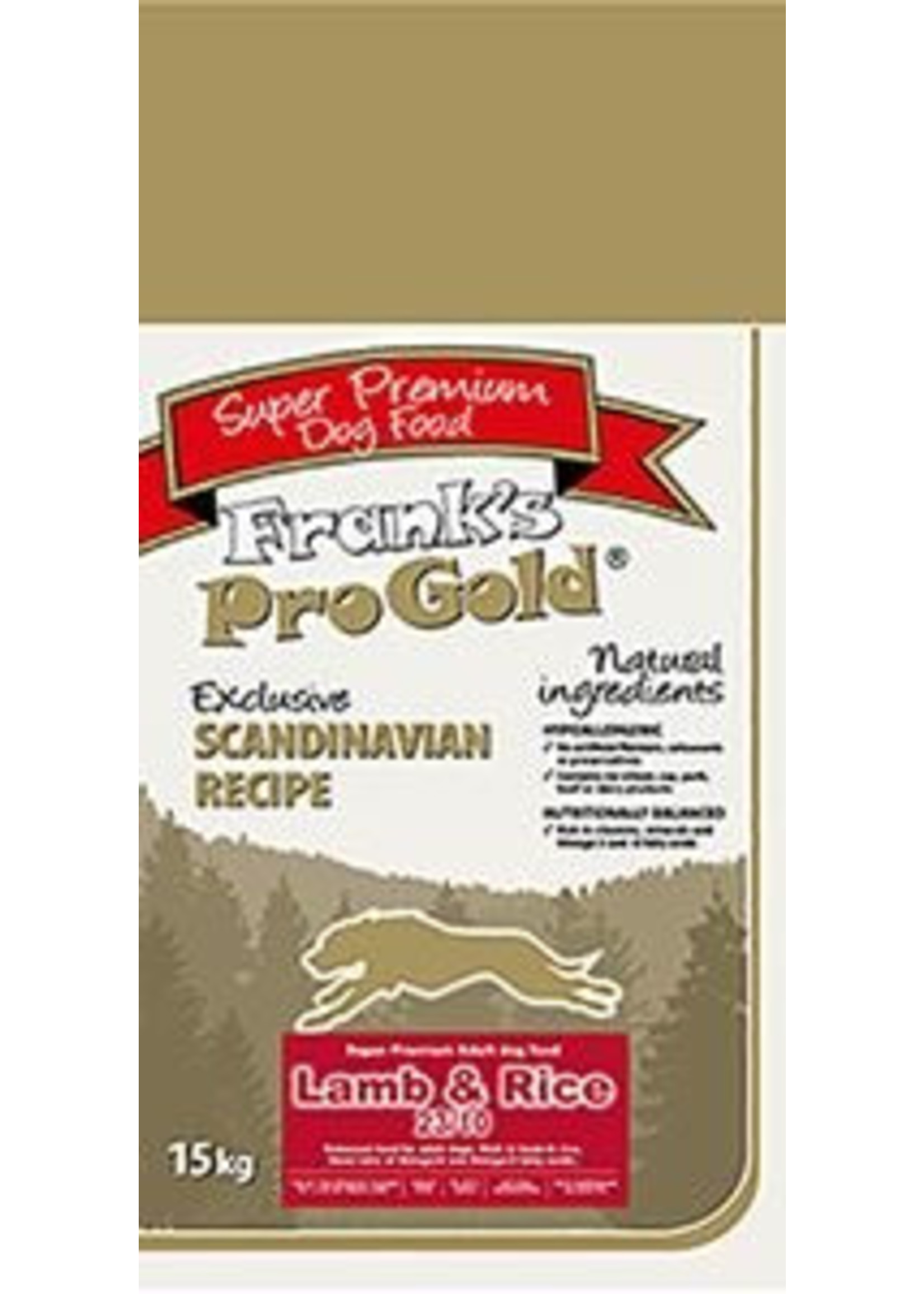 Franks Pro Gold Lam & Rijst 15 kg.