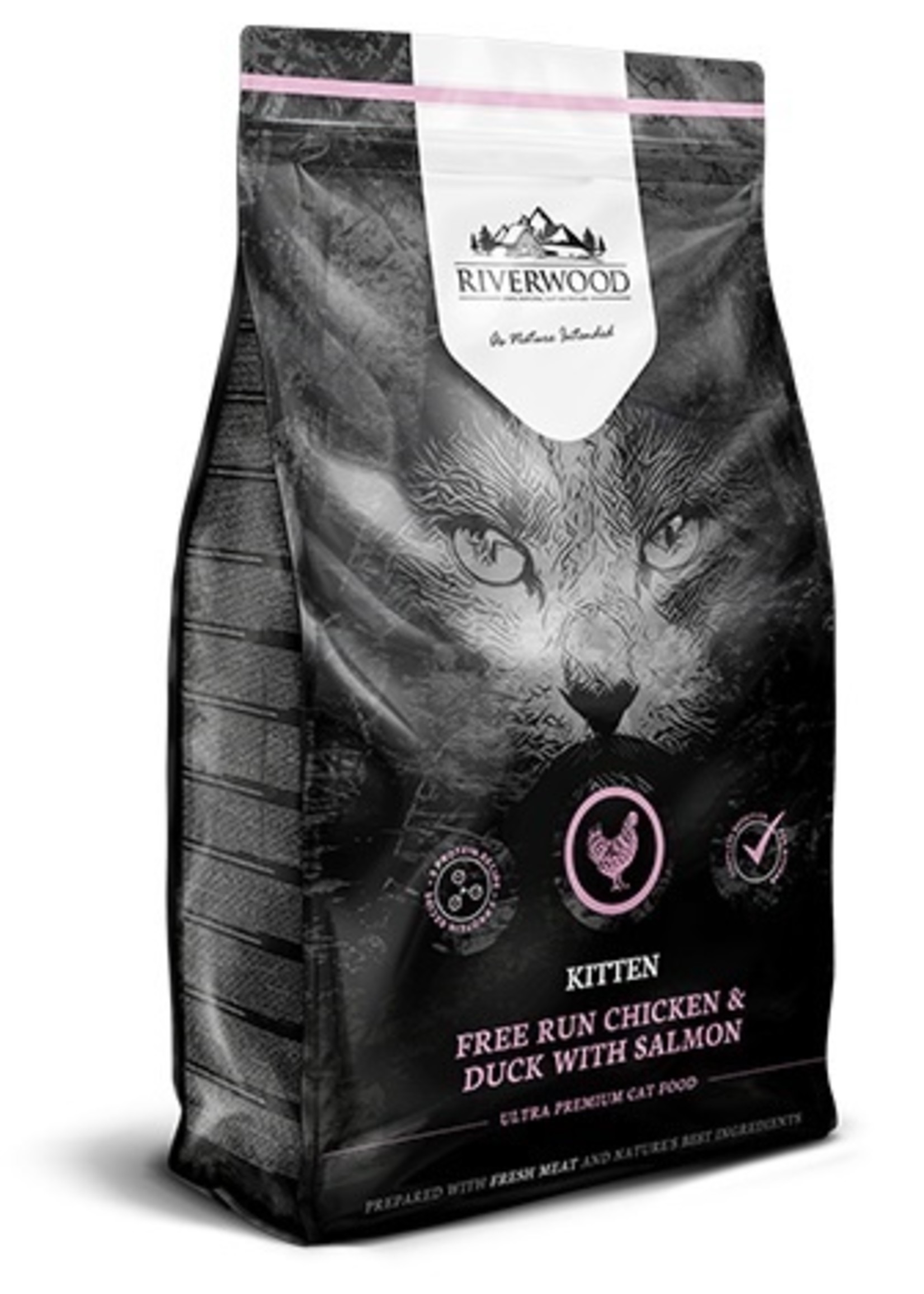 Riverwood Riverwood Kitten, Kip & Eend met Zalm. 2 kg.