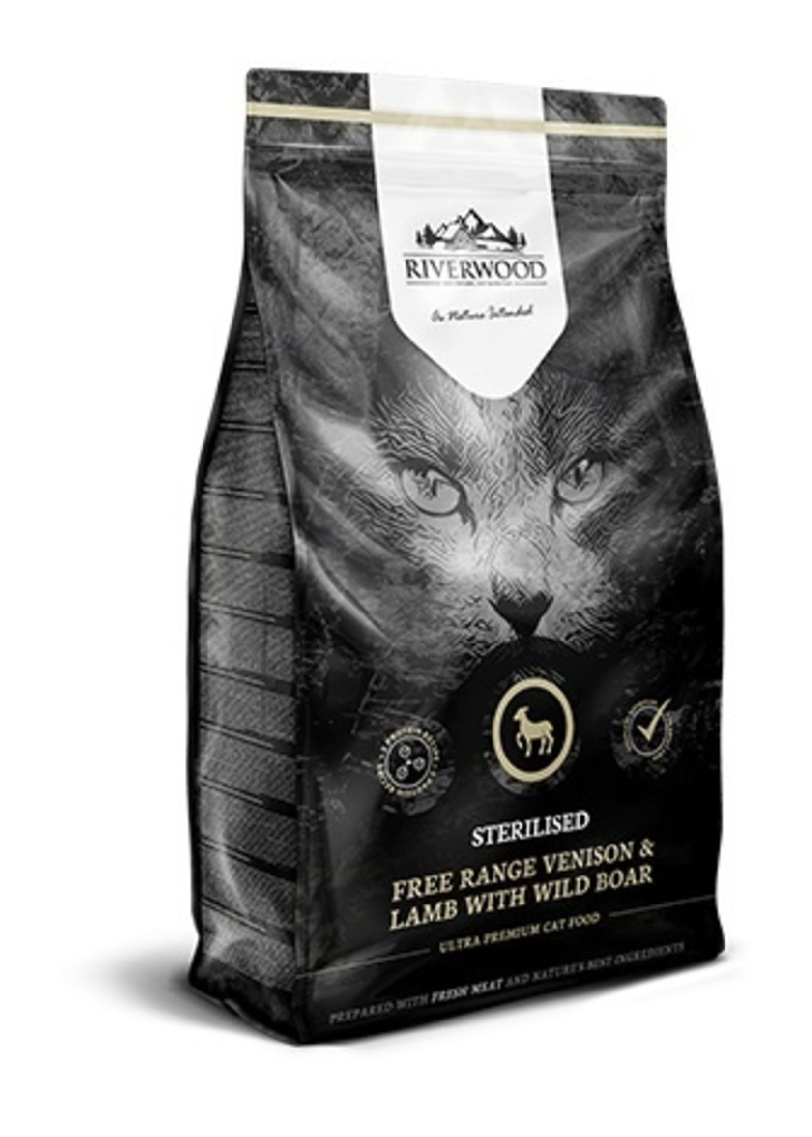 Riverwood Riverwood Sterilised, Hert & Lam met Everzwijn. 2 kg