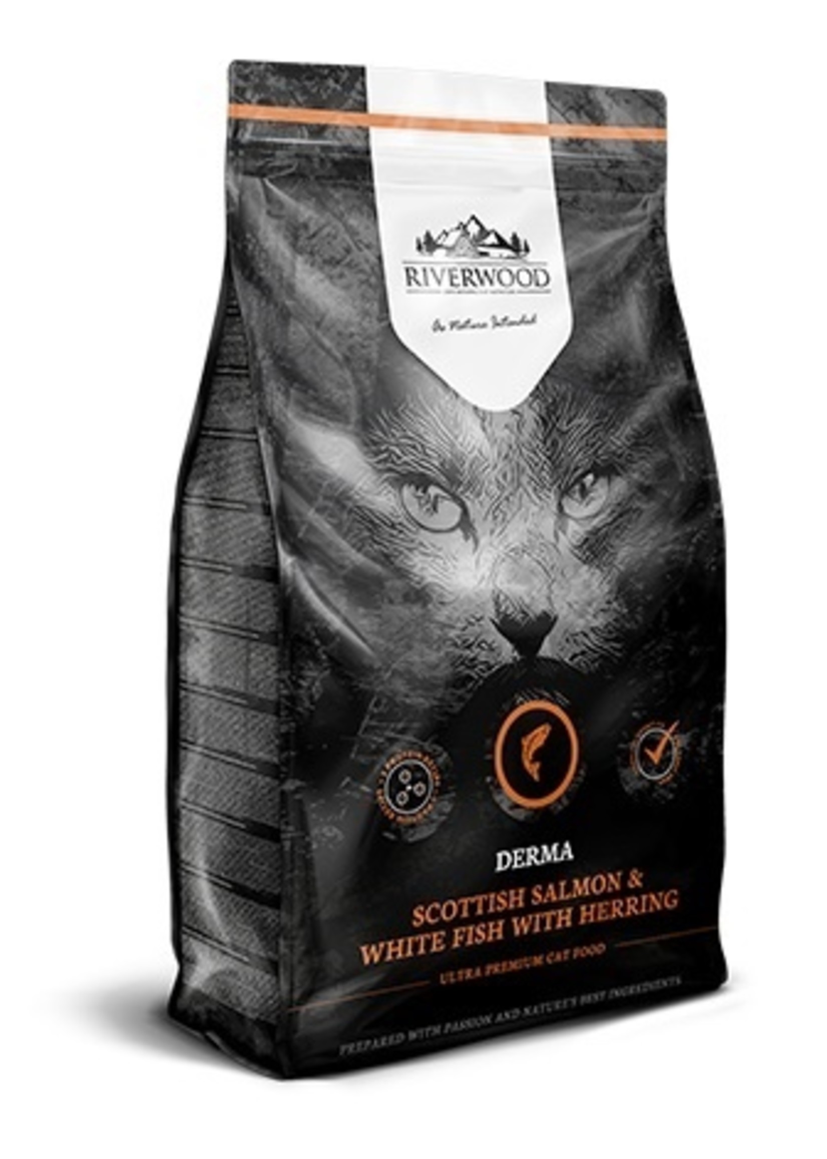 Riverwood Riverwood Derma, Schotse Zalm & Witvis met Haring. 2 kg