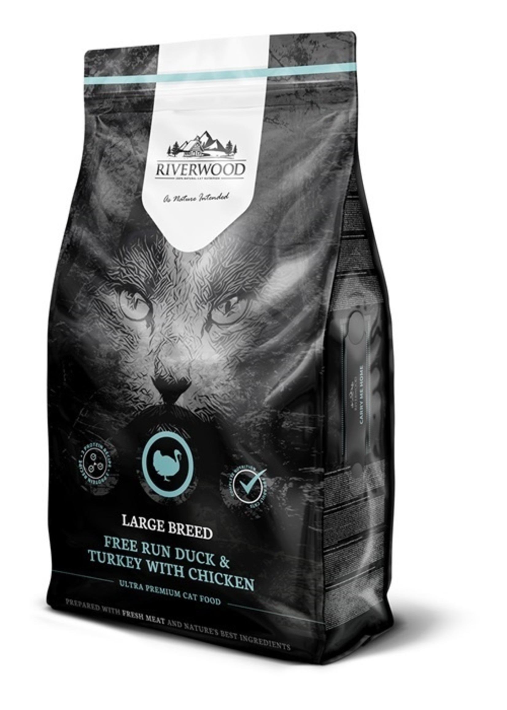 Riverwood Riverwood Large Breed, Eend & Kalkoen met Kip. 6 kg.