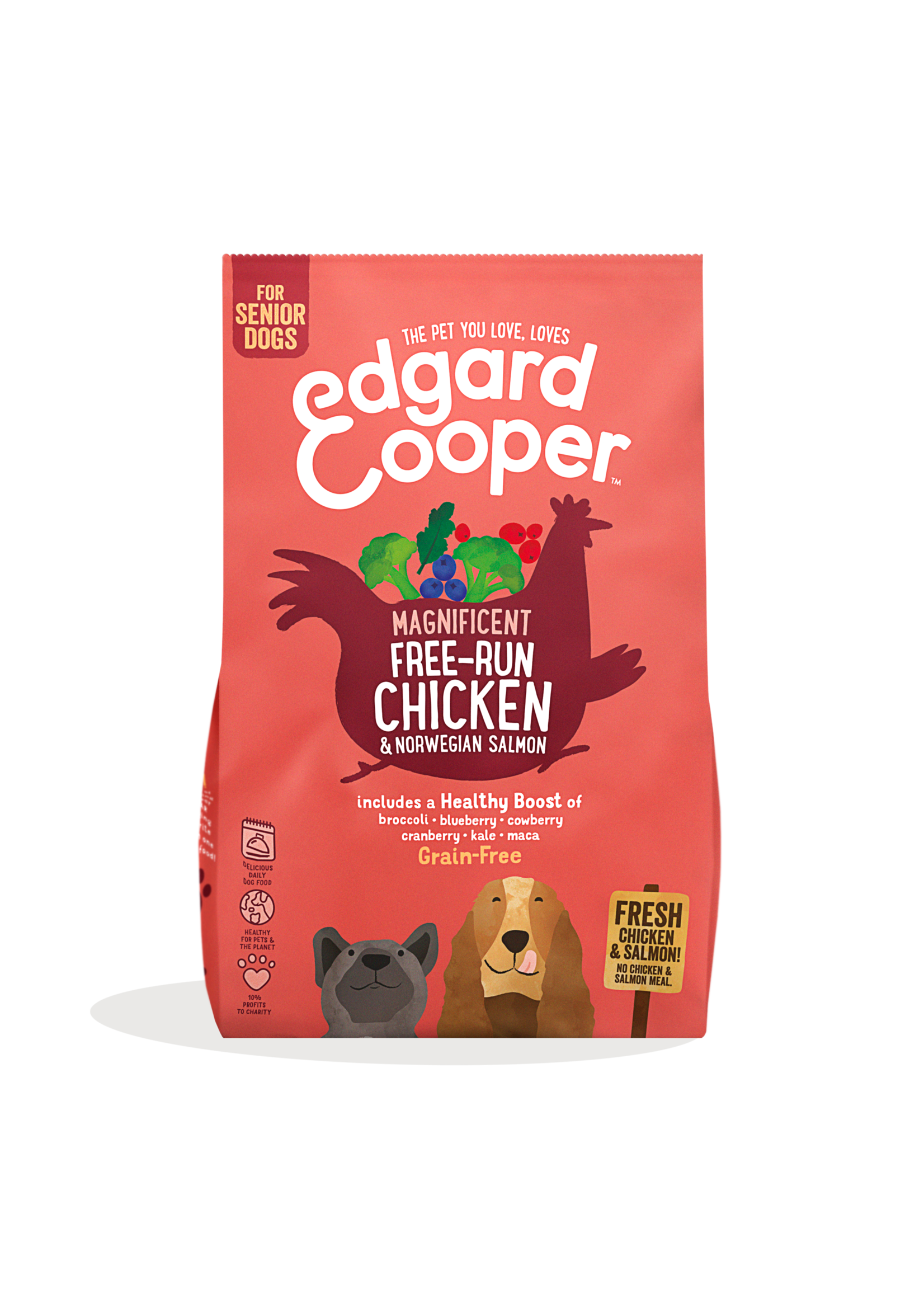 Edgard&Cooper Free-Run Chicken Senior Kip&Zalm&Broccoli 700 g Graanvrij