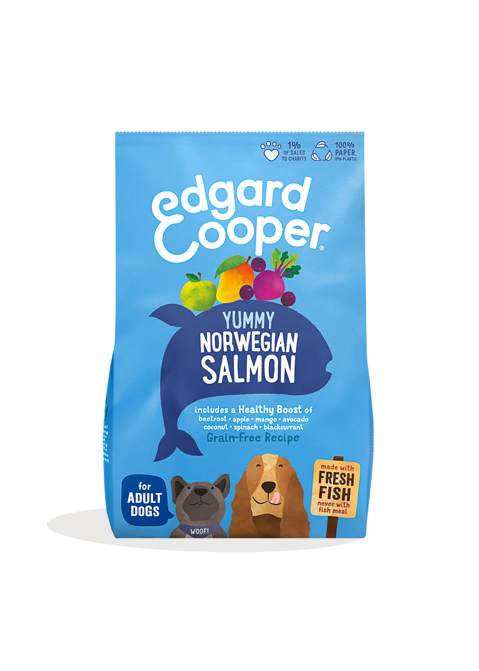 Edgard&Cooper Yummy Norwegian Salmon Adult Zalm&Rode Biet&Appel 2,5 kg