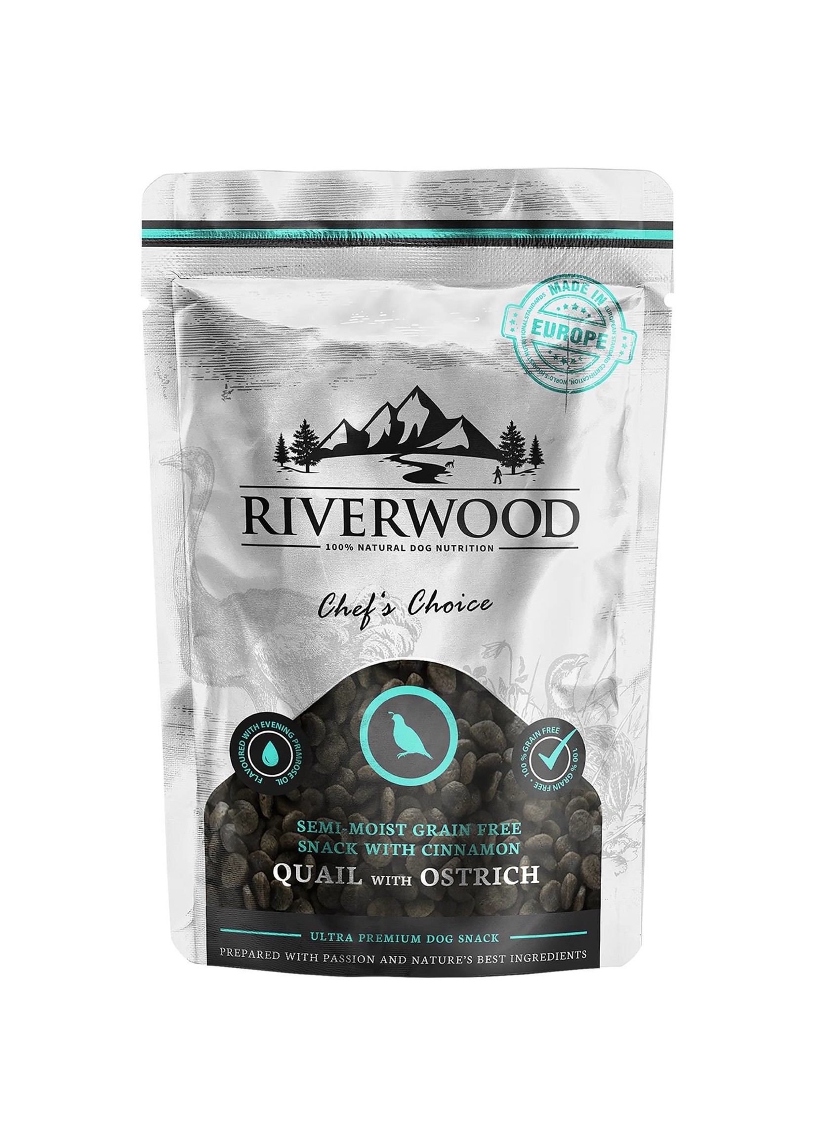 Riverwood Riverwood  Chef's Choice - Kwartel & Struisvogel 200 gram