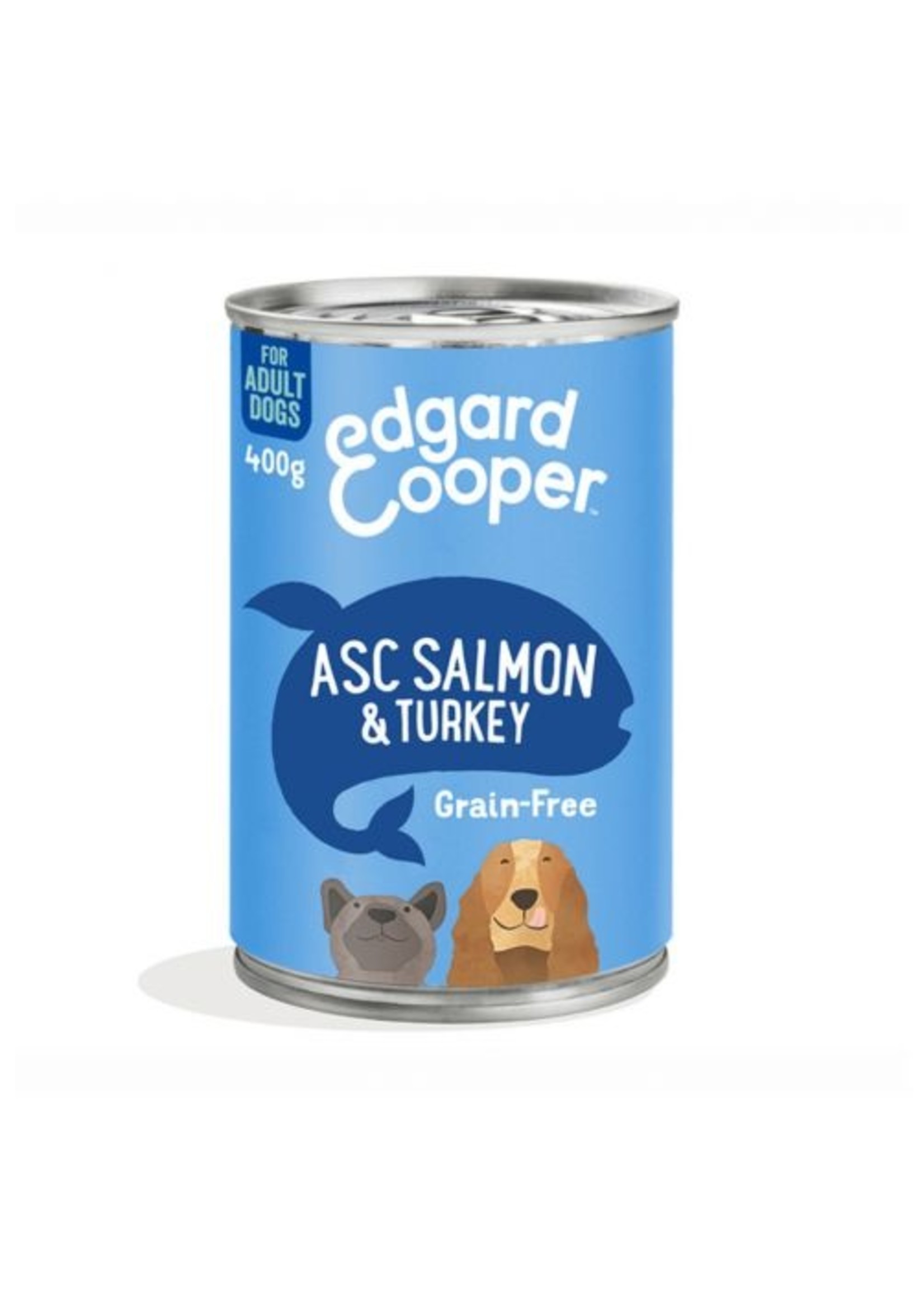 Edgard&Cooper Blik Adult Zalm en Kalkoen 400 gram Graanvrij