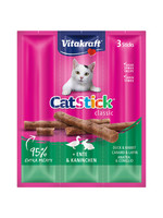 Vitakraft Cat-Sticks 3 stuks. Eend en Konijn