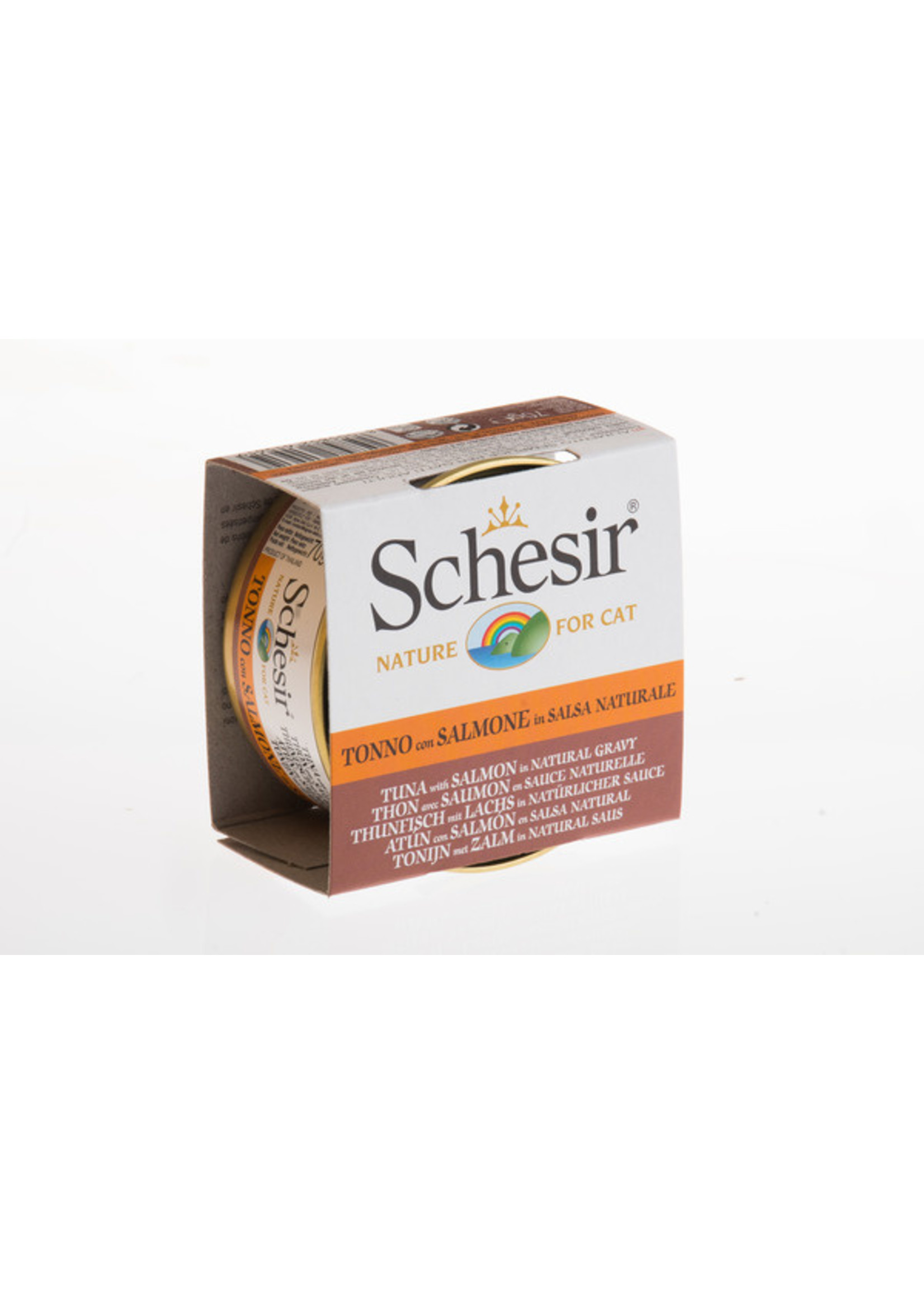 Schesir Kat Adult Blik, Tonijn met Zalm, 85 gram