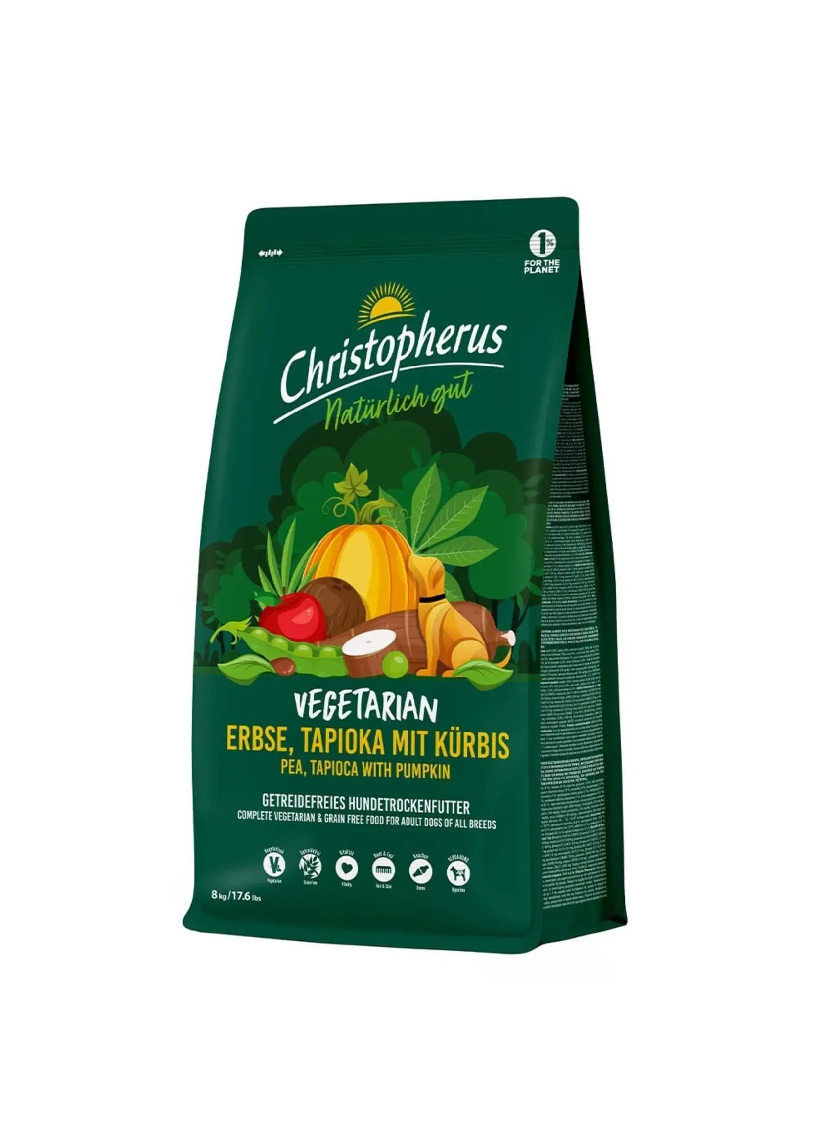 Christopherus Vegetarische Erwt, Tapioca met Pompoen, 8 kg