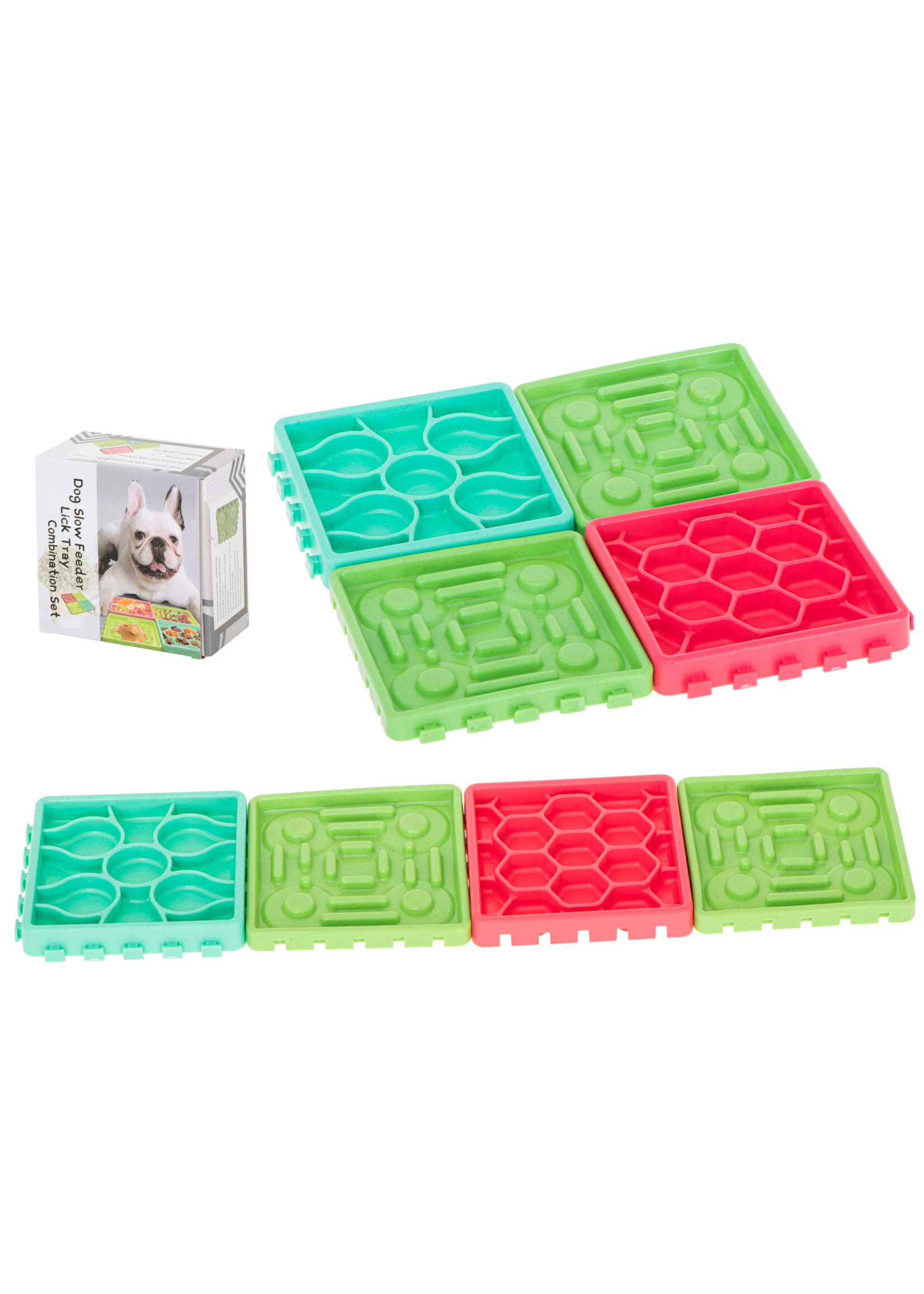 Lickmat voor kleine hond of kat. 4 in 1