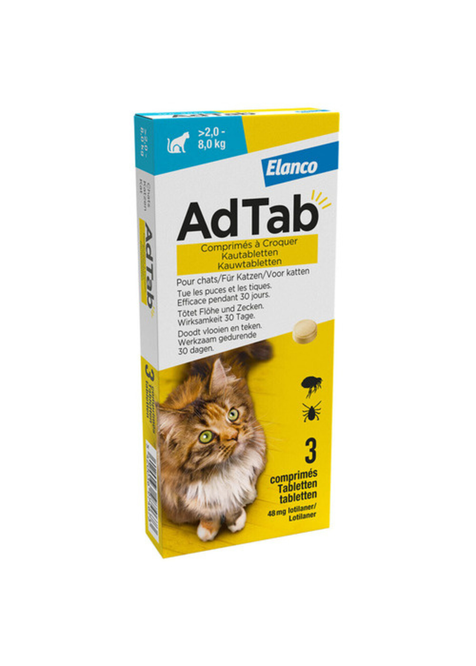 AdTab kauwtabletten kat. 2-8 kg.