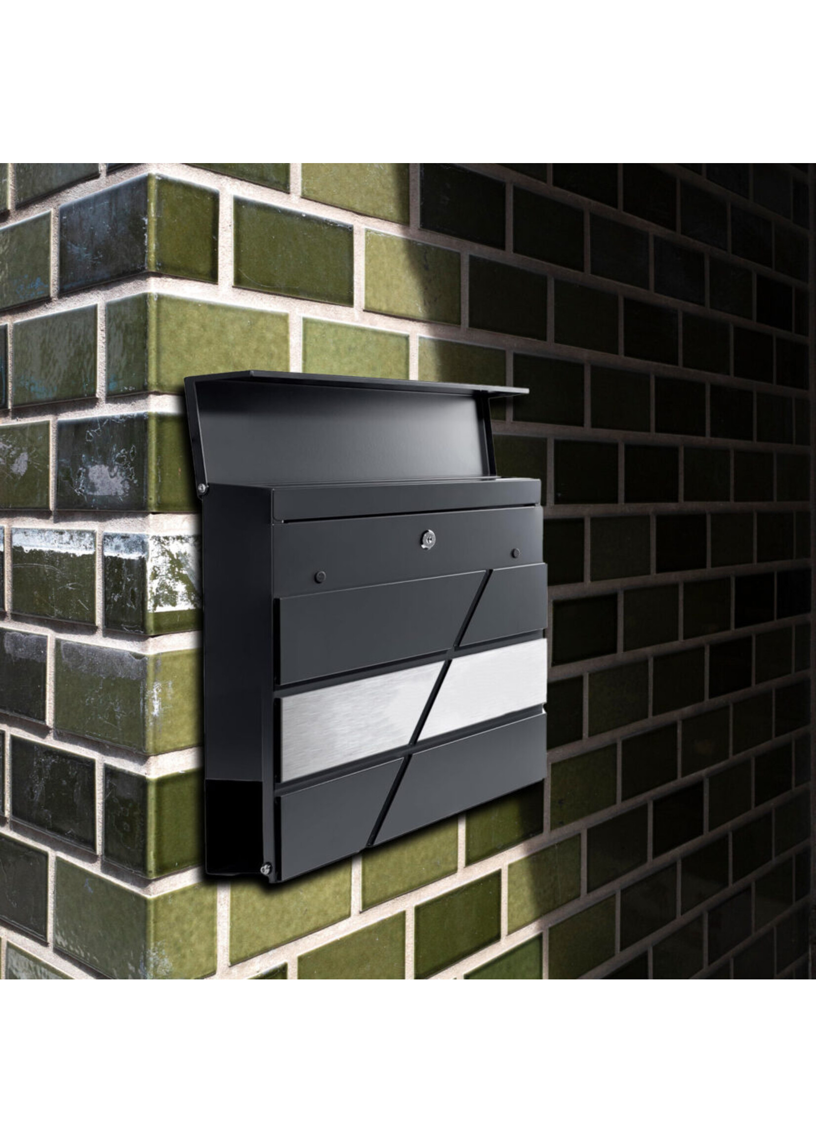 Design brievenbus X3 mét krantenvak