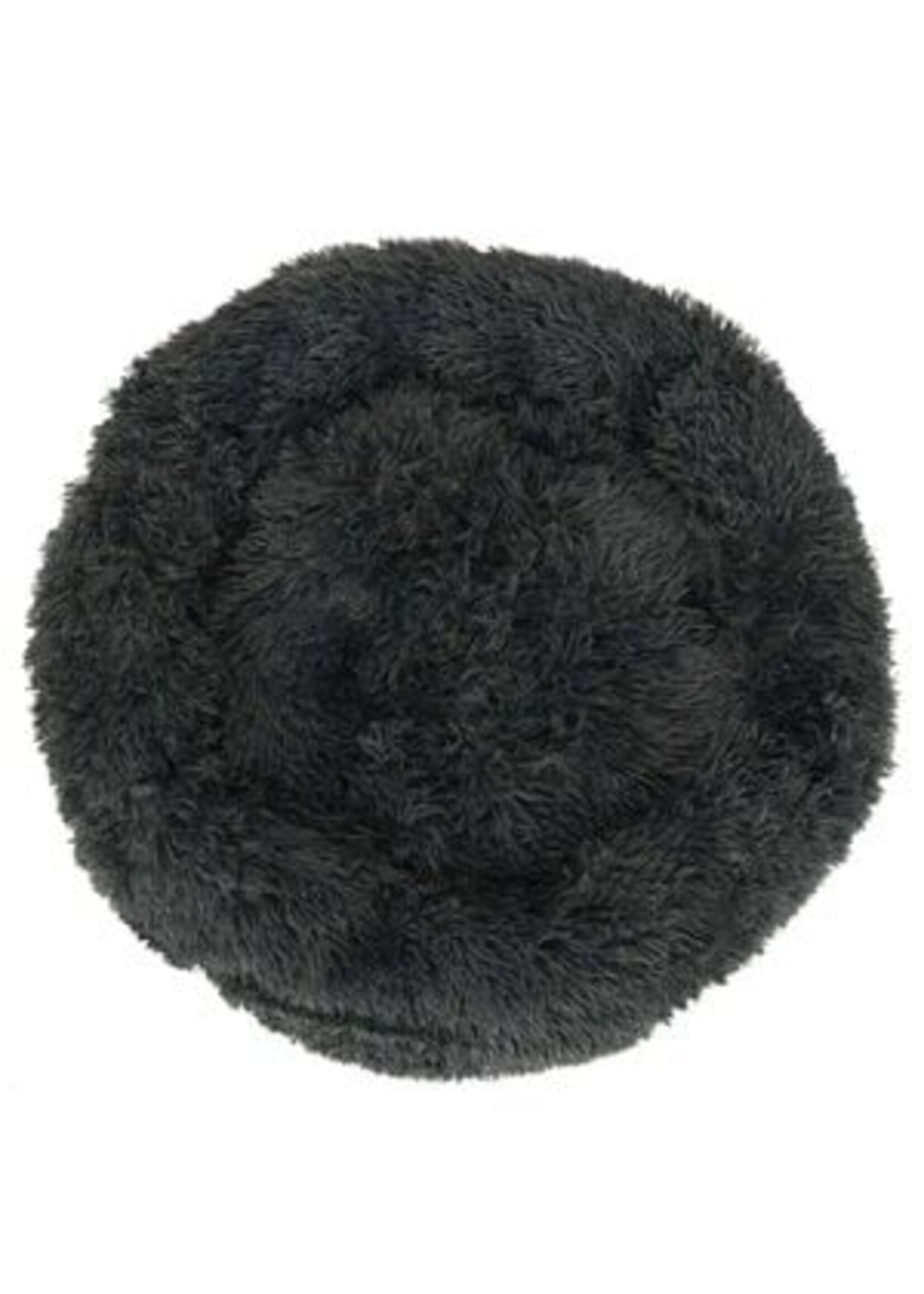 Fluffy donut hondenmand, in 60 of 70 cm.  Donker grijs