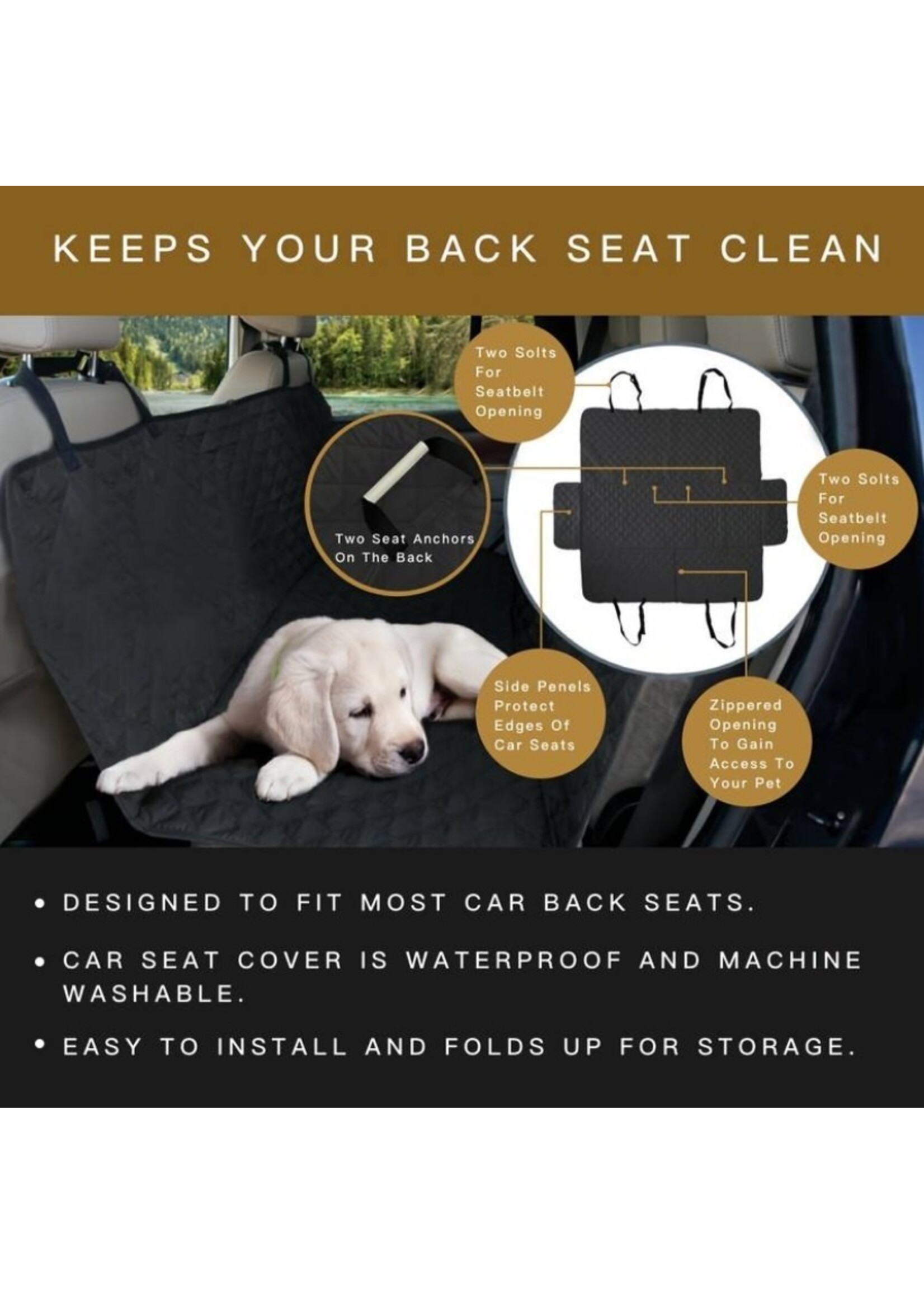 Hondendeken Auto – Achterbank-Dikke Kwaliteitsdeken