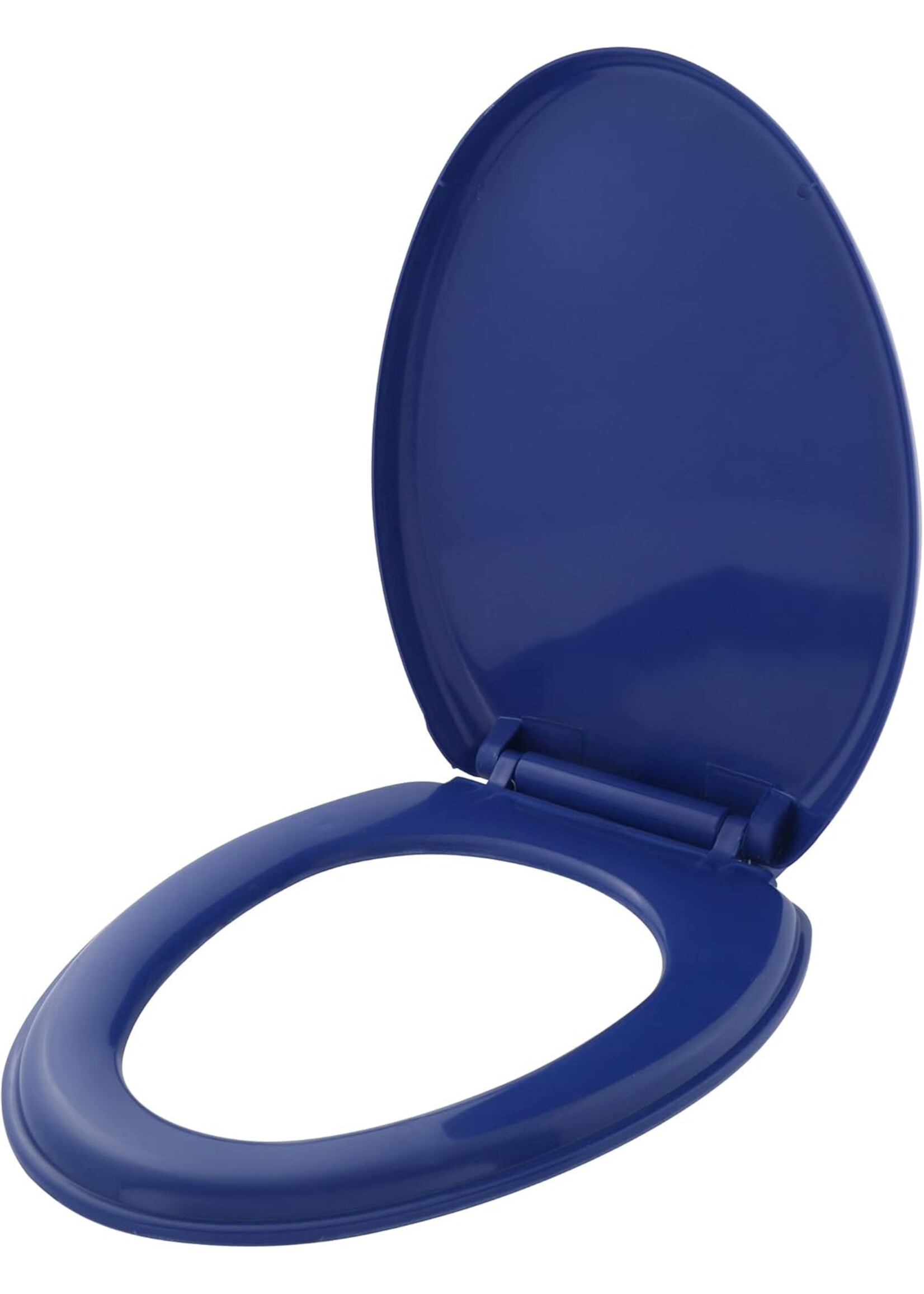 Toiletbril met deksel, kunststof. Blauw of Grijs