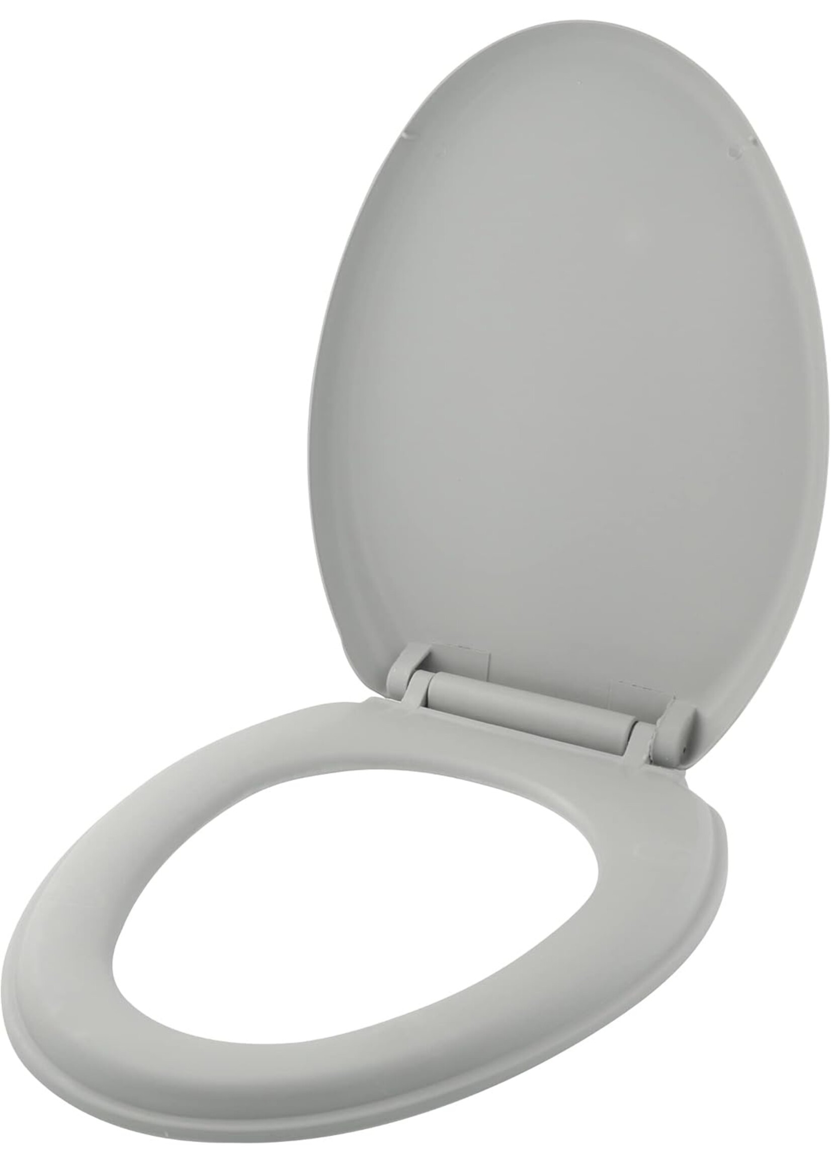 Toiletbril met deksel, kunststof. Blauw of Grijs