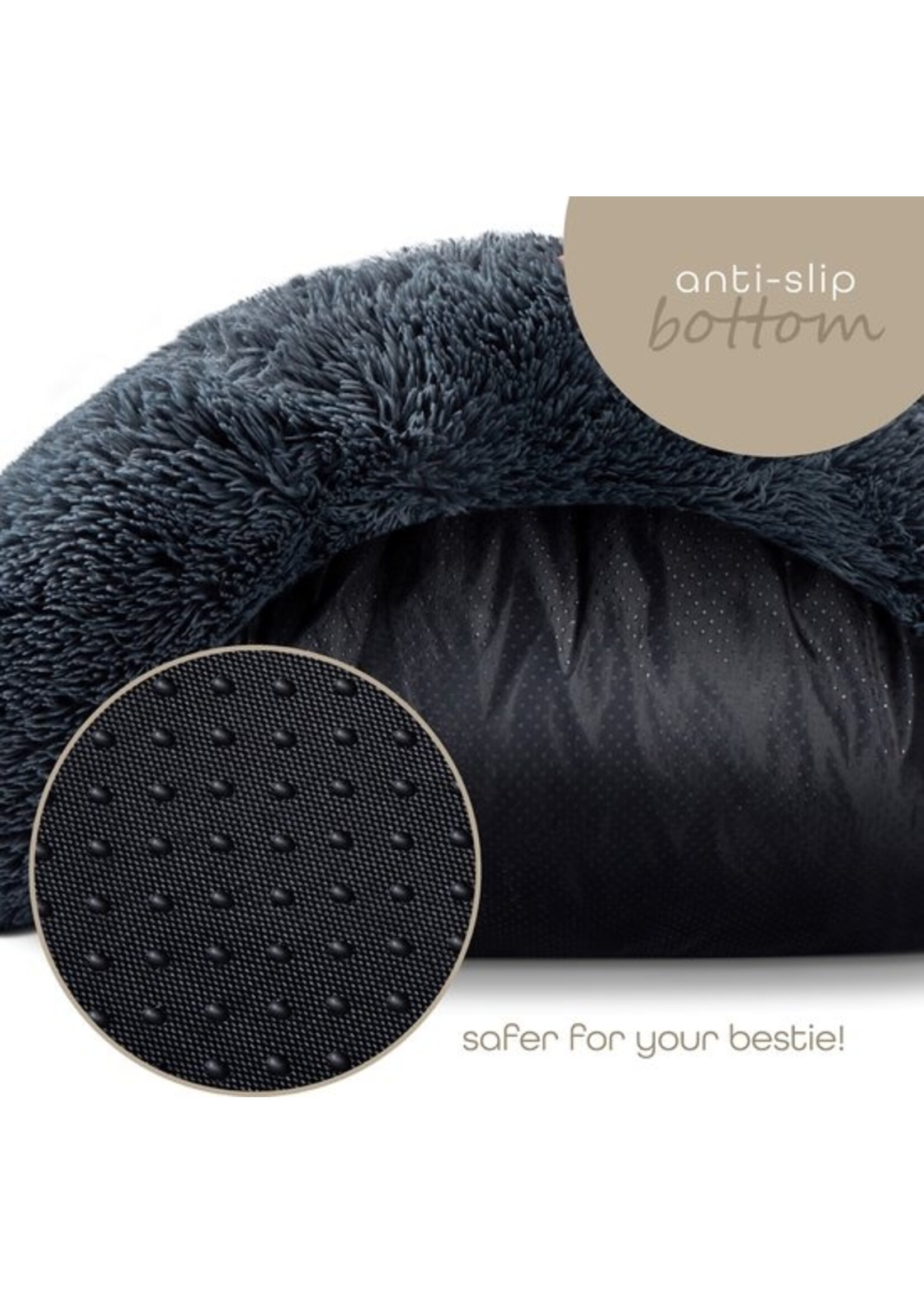 Fluffy hondenmand. 80 cm. In 3 kleuren.