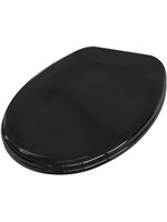 Toiletbril met soft close deksel, Quick release, zwart, grijs of wit