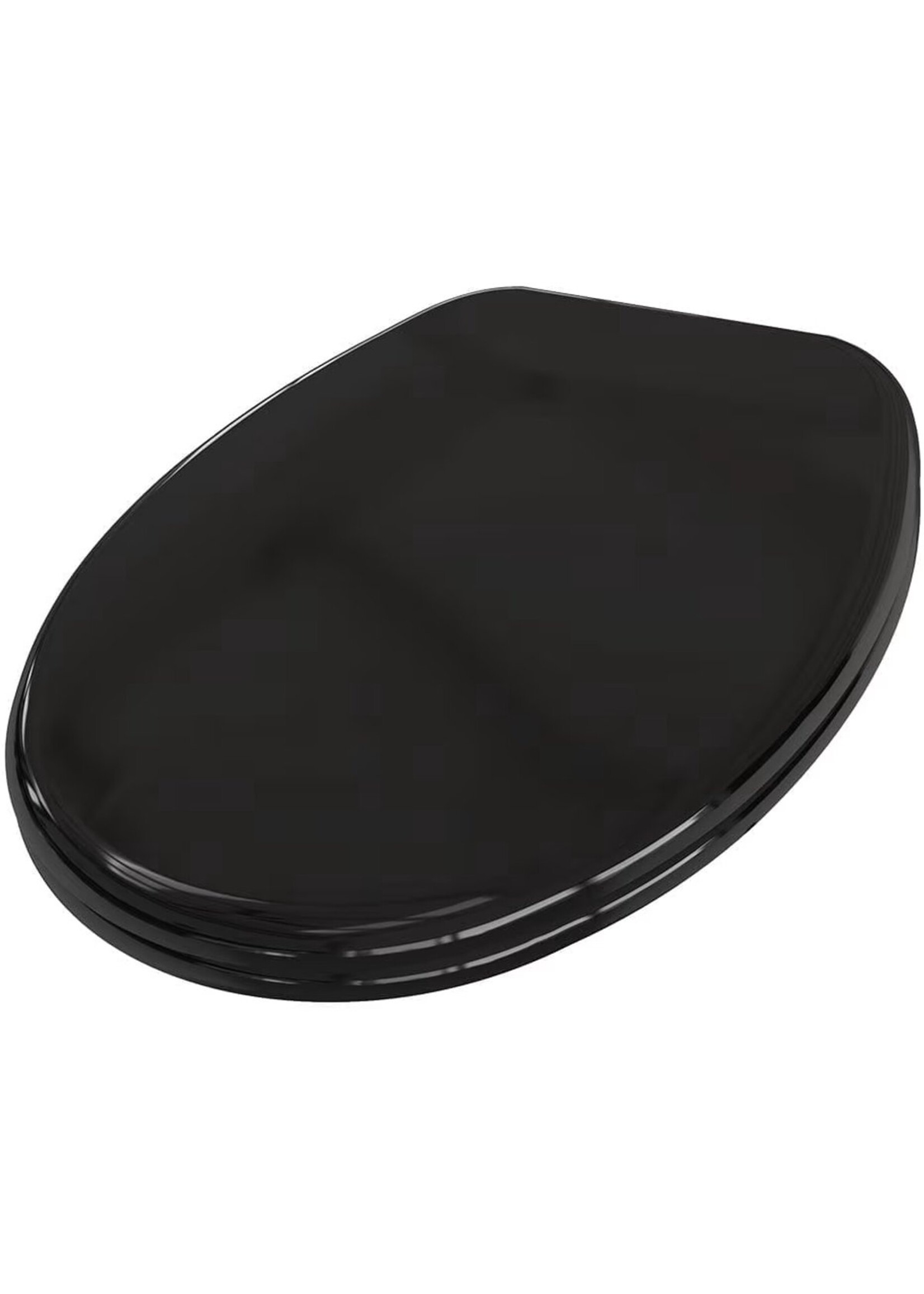 Toiletbril met soft close deksel, Quick release, zwart, grijs of wit