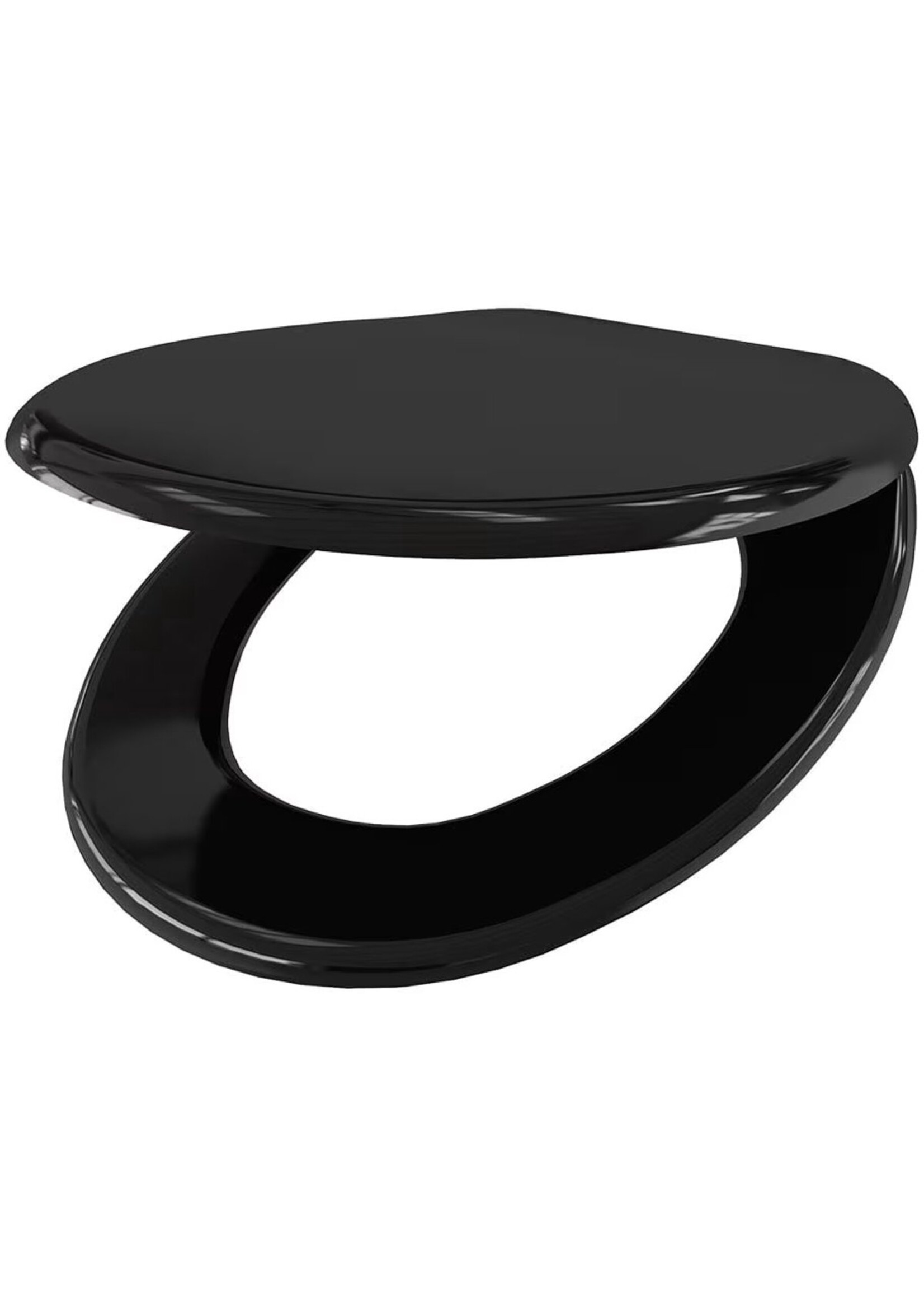 Toiletbril met soft close deksel, Quick release, zwart, grijs of wit