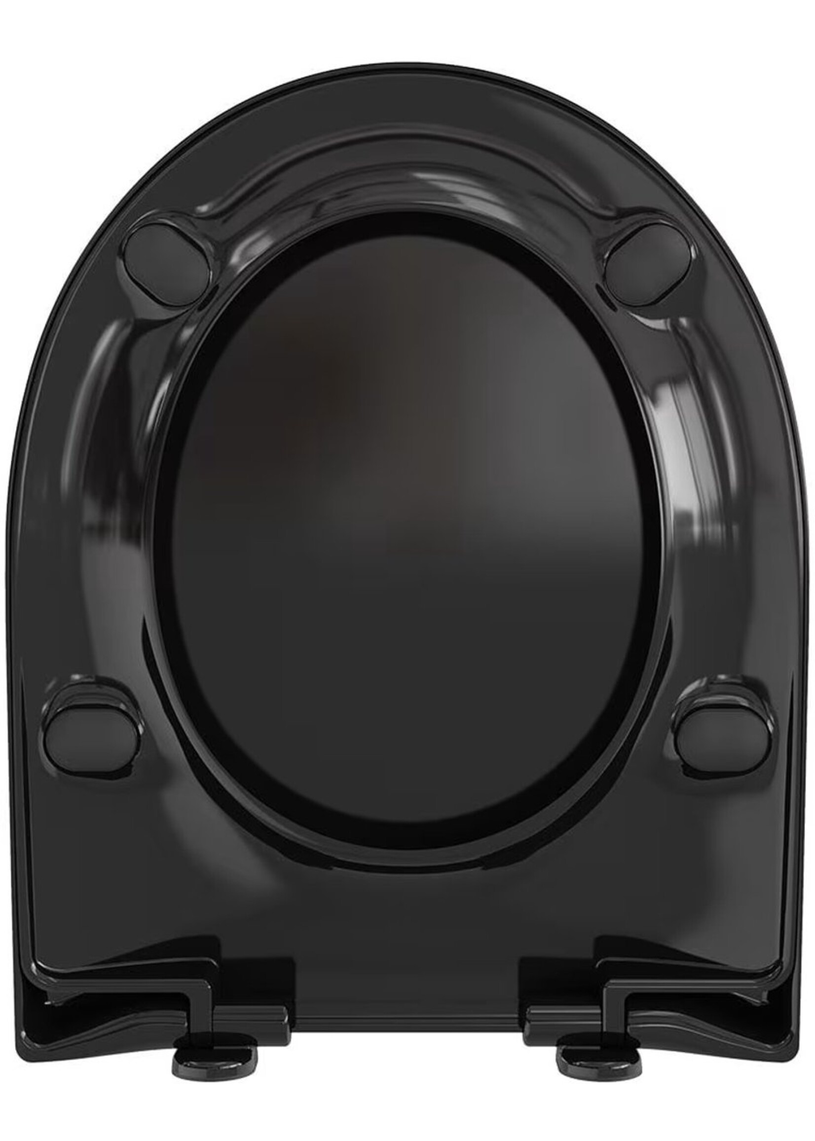 Toiletbril met soft close deksel, antibacterieel, krasbestendig, Zwart, Grijs of Wit